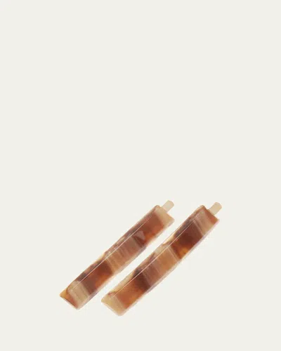 France Luxe Mod Bobby Pin Pair - Classic In Brown