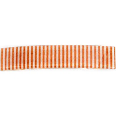 France Luxe Rectangular Barrette In Red