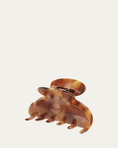 France Luxe Leopard Print Small Couture Jaw Clip In Caramel Horn