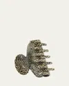 France Luxe Small Couture Jaw Clip In Opera Silver