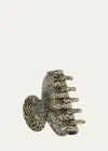 France Luxe Small Couture Jaw Clip In Silver