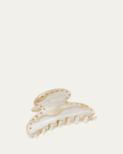 France Luxe Studded Couture Jaw Clip In Alba/gold