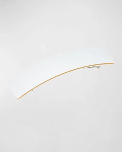 France Luxe Two-tone Rectangle Barrette In Vanilla Latte