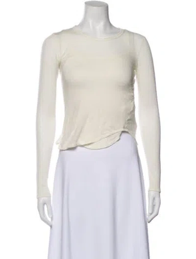 Pre-owned Frances De Lourdes Cashmere Crew Neck Top In Grey