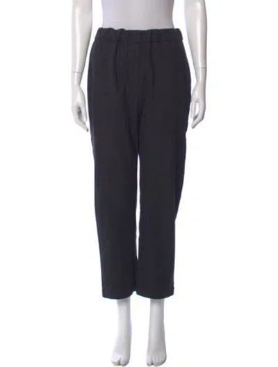 Pre-owned Frances De Lourdes Cashmere Straight Leg Pants In Gray