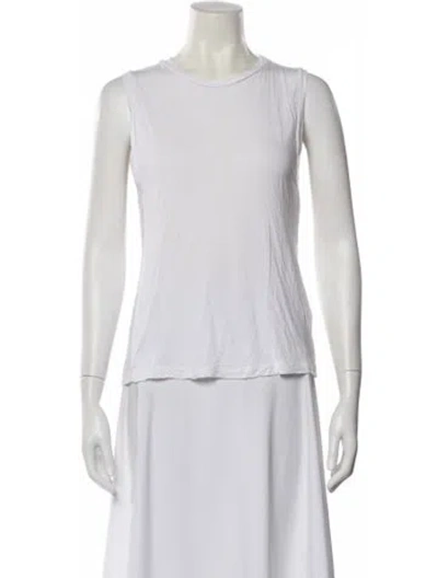 Pre-owned Frances De Lourdes Crew Neck Sleeveless Top In Neutral