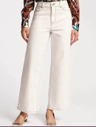 FRANCES VALENTINE ACE JEAN STRETCH WHITE DENIM