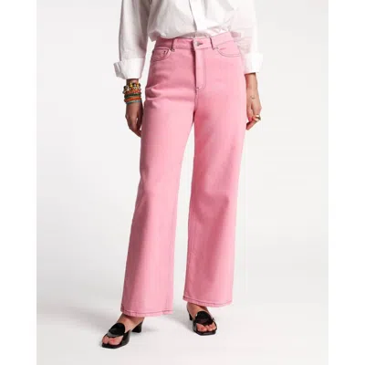 Frances Valentine Ace Stretch Denim Jean In Pink