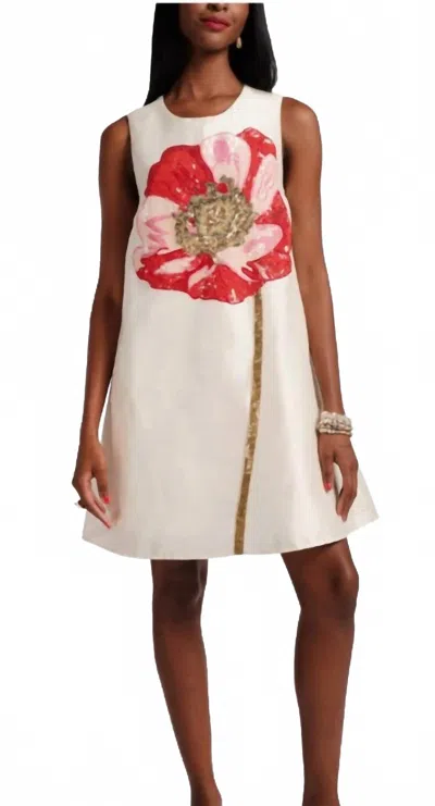 FRANCES VALENTINE ALICE SHIFT DRESS IN OFF WHITE