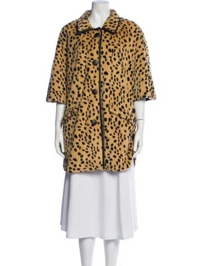 Pre-owned Frances Valentine Animal Print Jacket W/ Tags In Multi