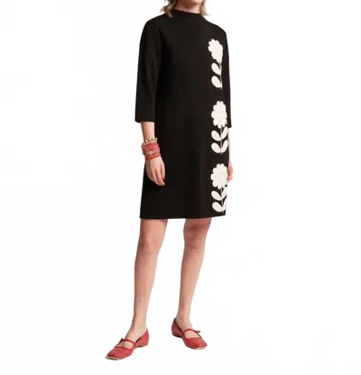 Frances Valentine Annie Mini Dress In Posy Embroidery In Black