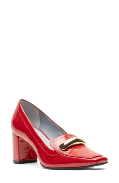Frances Valentine Barbara Loafer Pump In Red