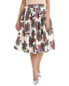 Frances Valentine Barbara Midi Skirt In Grey