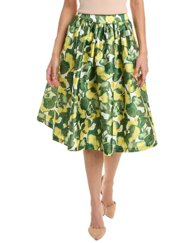 Frances Valentine Women's Barbara Pear Satin Midi-skirt In Yellow