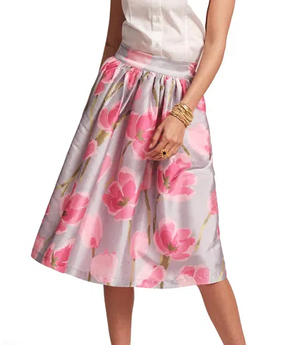 Frances Valentine Barbara Skirt Dutch Tulip In Grey/pink