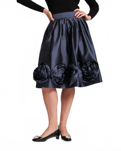 Frances Valentine Barbara Skirt In Navy In Blue