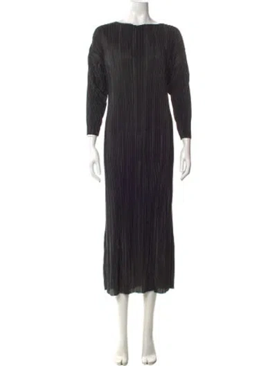 Pre-owned Frances Valentine Bateau Neckline Long Dress W/ Tags In Black