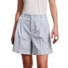 Frances Valentine Benny Short Stripe Seersucker In Blue