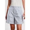 Frances Valentine Benny Short Stripe Seersucker In White