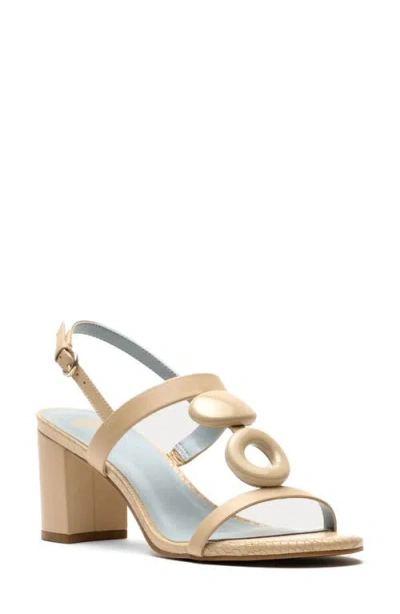 Frances Valentine Bianca Slingback Sandal In Natural