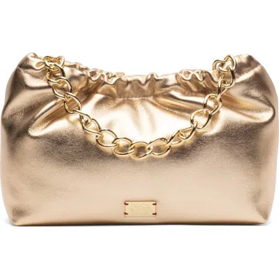 Frances Valentine Bici Leather Crossbody Bag In Platino