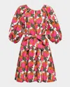 Frances Valentine Bliss Mini Dress In Fireflower In Multi