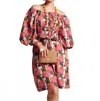 Frances Valentine Bliss Mini Dress In Fireflower In Multi
