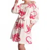Frances Valentine Bliss Mini Dress In Pink Monkey In White