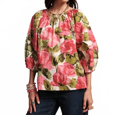 Frances Valentine Bliss Top In Pretty Peonies In Multi