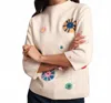 Frances Valentine Bon Bon Sweater In Oyster In Neutral