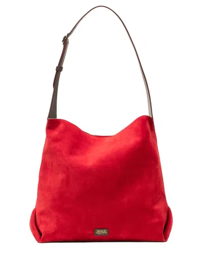Frances Valentine Brynn Suede & Leather Hobo Bag In Red