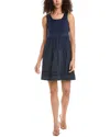 Frances Valentine Bubble Shift Dress In Red