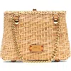 Frances Valentine Butterscotch Wicker Basket Shoulder Bag