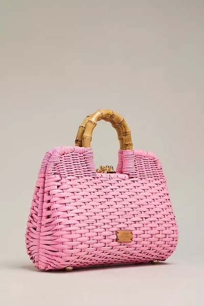 Frances Valentine Buzzy Basket Hand Bag In Pink
