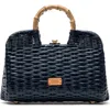 Frances Valentine Buzzy Woven Wicker Top Handle Bag