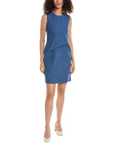 Frances Valentine Callista Wool-blend Dress In Blue