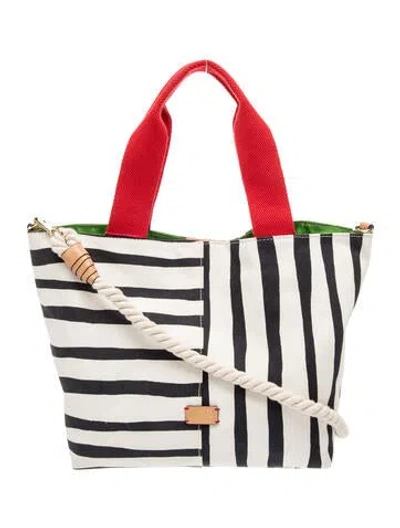 Pre-owned Frances Valentine Canvas Shoulder Bag In White