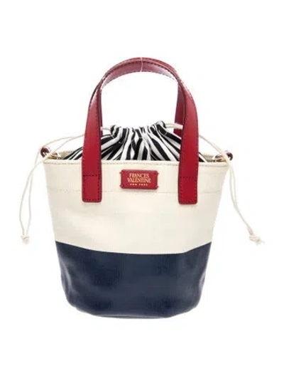 Pre-owned Frances Valentine Canvas Top Handle Bag W/ Tags