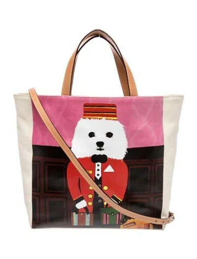 Pre-owned Frances Valentine Canvas Tote In Neutral