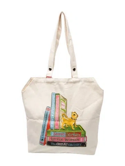 Pre-owned Frances Valentine Canvas Tote W/ Tags In Neutral