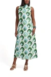 Frances Valentine Carlyle Midi Dress In Leaf