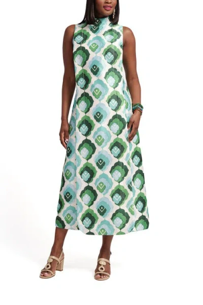 FRANCES VALENTINE FRANCES VALENTINE CARLYLE MAXI DRESS GRAPHIC LEAF