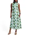 Frances Valentine Carlyle Midi Dress In Leaf