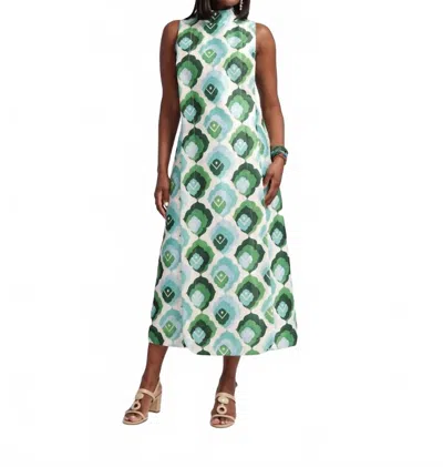 Frances Valentine Carlyle Midi Dress In Leaf In Green