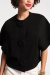 Frances Valentine Carnegie Shrug Regular And Plus Size Sweater In Black