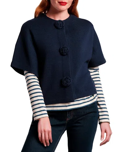 Frances Valentine Carnegie Solid Shrug In Animal Print