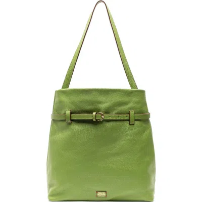 Frances Valentine Charlie Leather Shoulder Bag In Green