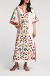Frances Valentine Charming Caftan Veracruz In Multi