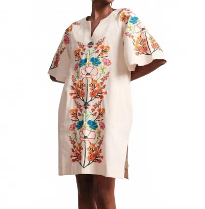 Frances Valentine Charming Caftan White Mini In Neutral