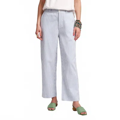 FRANCES VALENTINE COLEMAN PANT IN LIGHT BLUE/ WHITE SEERSUCKER